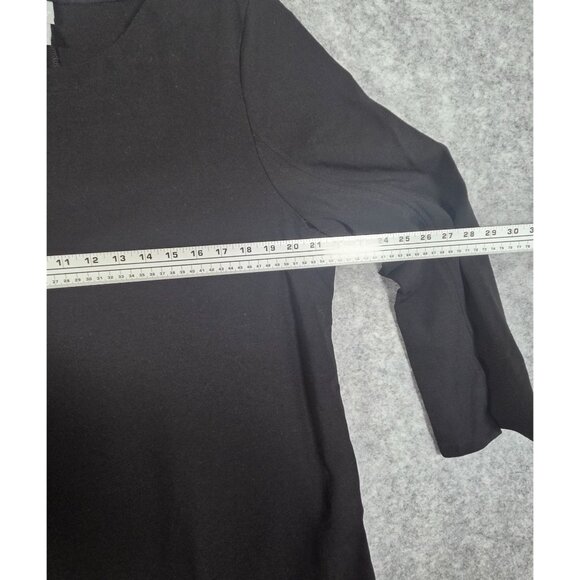 Chico's Knit Top Long Sleeve Scoop Neck Pullover Black Office Women's Size XL - Picture 3 of 8